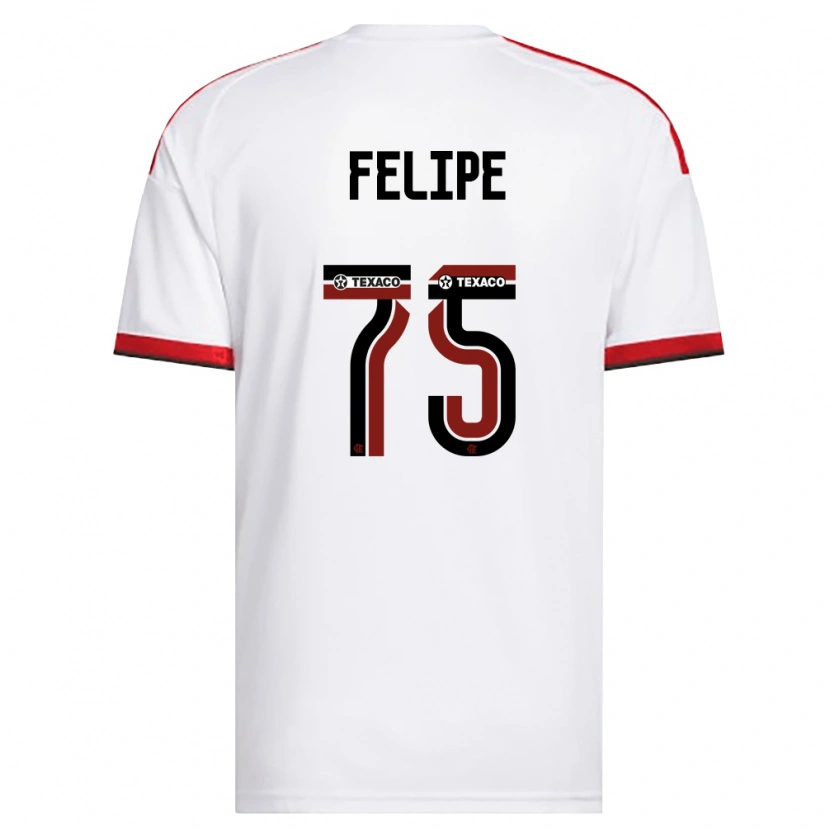 Danxen Heren Luiz Felipe #75 Wit Rood Zwart Uitshirt Uittenue 2026/27 T-Shirt België