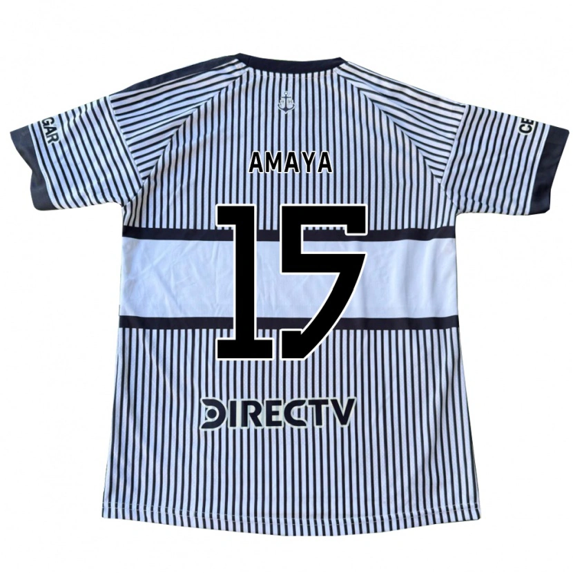 Danxen Heren Facundo Amaya #15 Wit Zwart Geel Uitshirt Uittenue 2026/27 T-Shirt België