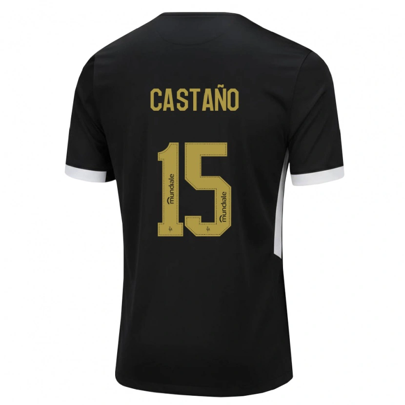 Danxen Heren Kevin Castaño #15 Zwart Wit Geel Thuisshirt Thuistenue 2026/27 T-Shirt België