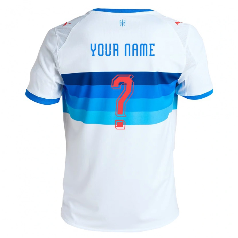 Danxen Dames Uw Naam #0 Wit Hemelsblauw Thuisshirt Thuistenue 2026/27 T-Shirt België