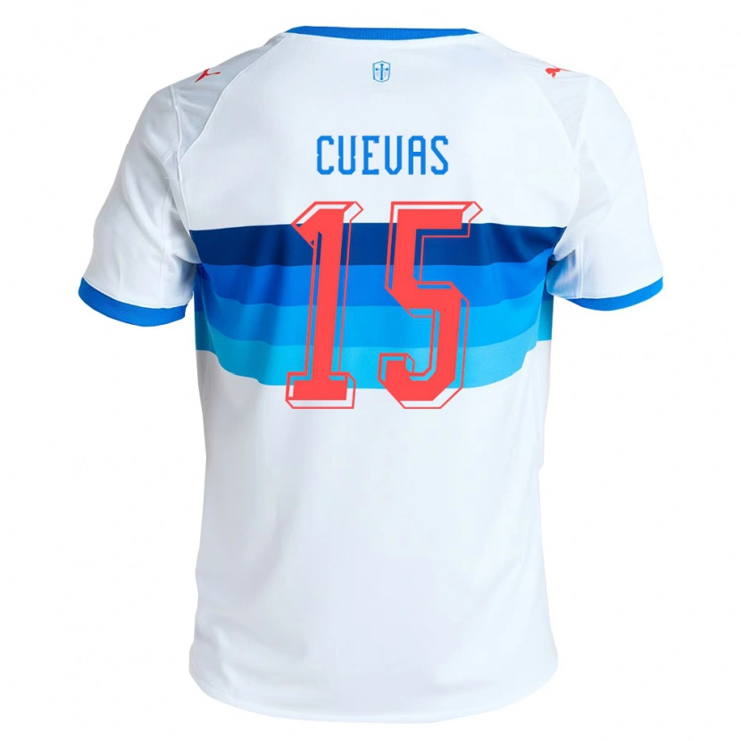 Danxen Dames Cristian Cuevas #15 Wit Hemelsblauw Thuisshirt Thuistenue 2026/27 T-Shirt België