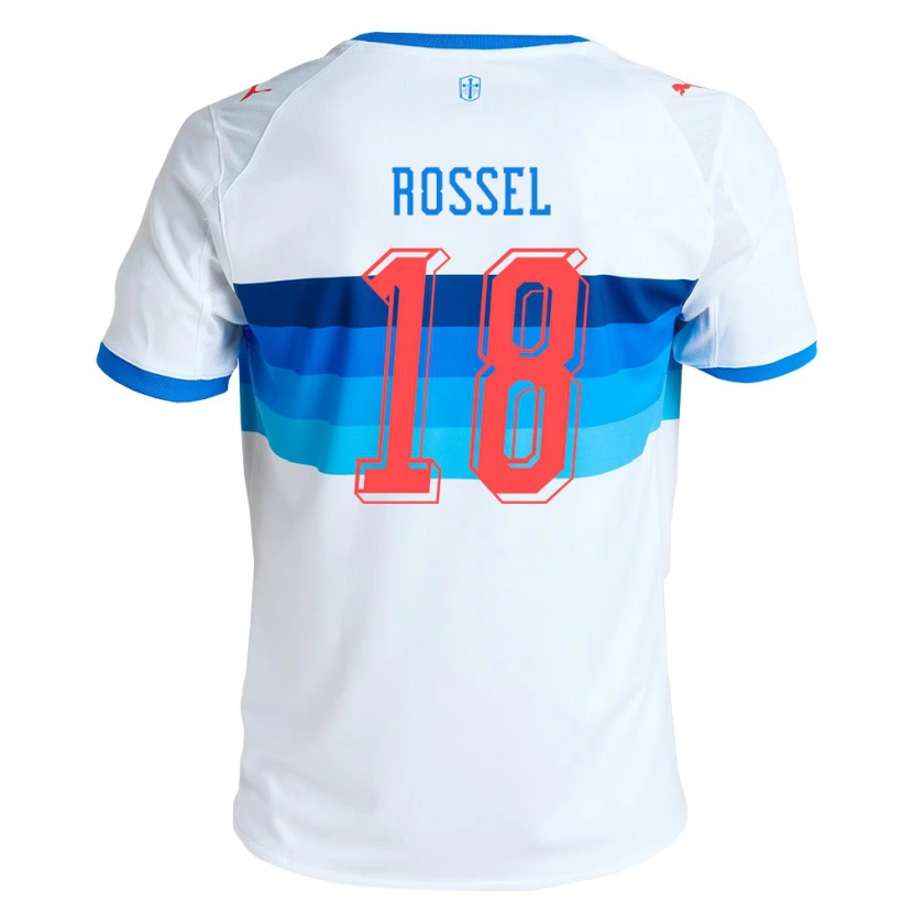 Danxen Dames Juan Francisco Rossel #18 Wit Hemelsblauw Thuisshirt Thuistenue 2026/27 T-Shirt België