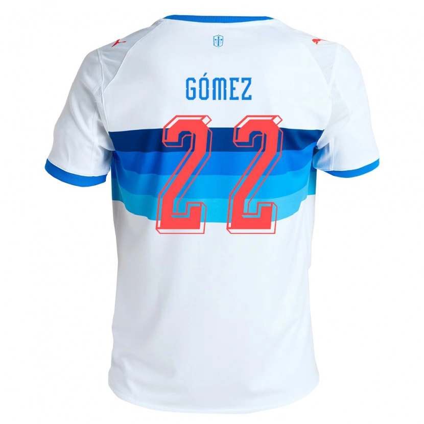 Danxen Dames Martin Gómez #22 Wit Hemelsblauw Thuisshirt Thuistenue 2026/27 T-Shirt België