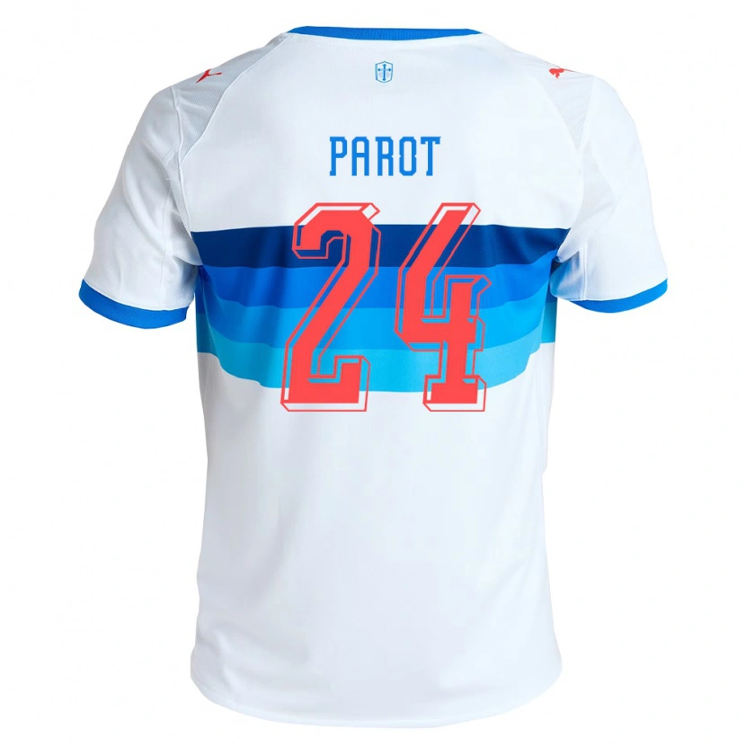 Danxen Dames Alfonso Parot #24 Wit Hemelsblauw Thuisshirt Thuistenue 2026/27 T-Shirt België
