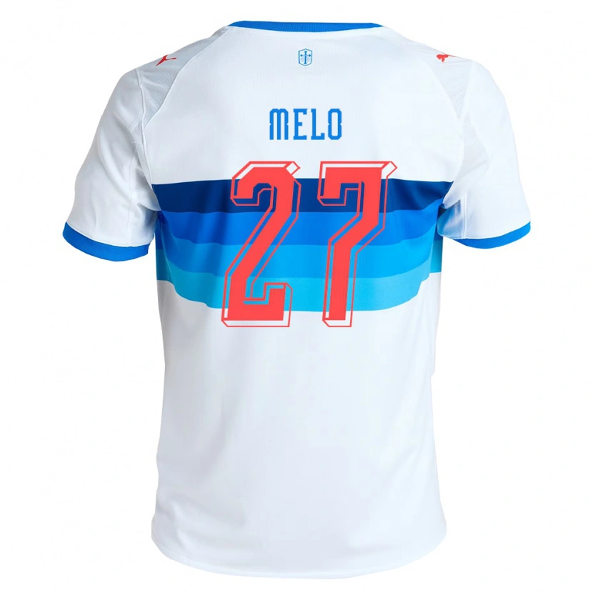 Danxen Dames Darío Melo #27 Wit Hemelsblauw Thuisshirt Thuistenue 2026/27 T-Shirt België