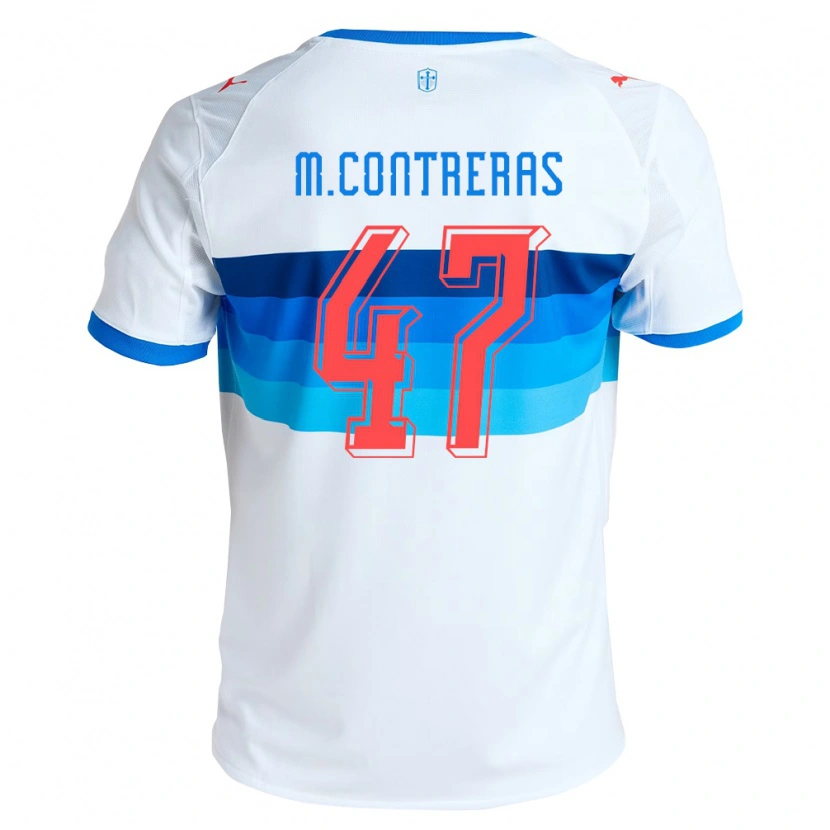 Danxen Dames Mathías Contreras #47 Wit Hemelsblauw Thuisshirt Thuistenue 2026/27 T-Shirt België