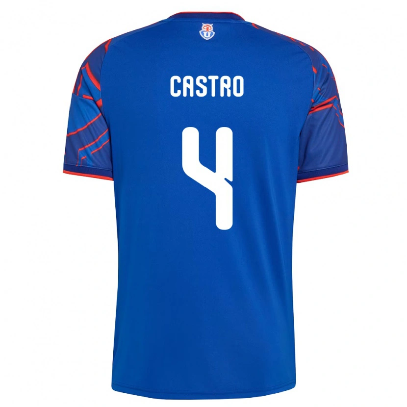 Danxen Dames José Ignacio Castro #4 Koninklijk Blauw Rood Thuisshirt Thuistenue 2026/27 T-Shirt België