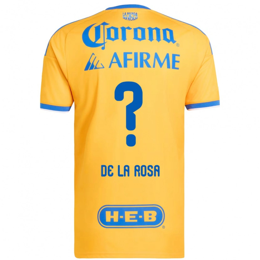 Danxen Dames Luis De La Rosa #0 Geel Blauw Thuisshirt Thuistenue 2026/27 T-Shirt België