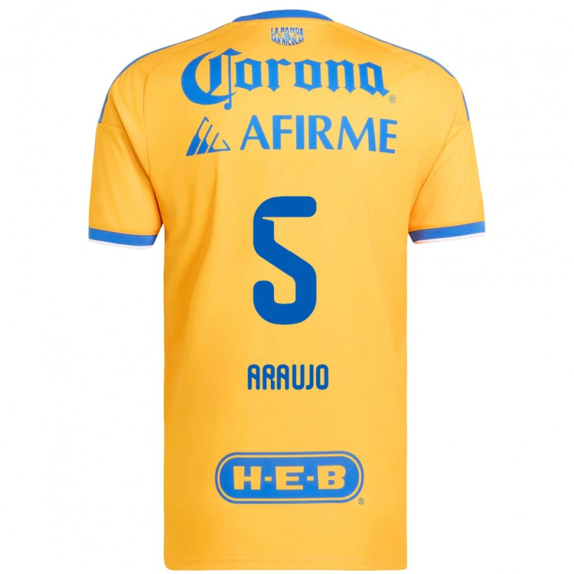 Danxen Dames César Araújo #5 Geel Blauw Thuisshirt Thuistenue 2026/27 T-Shirt België