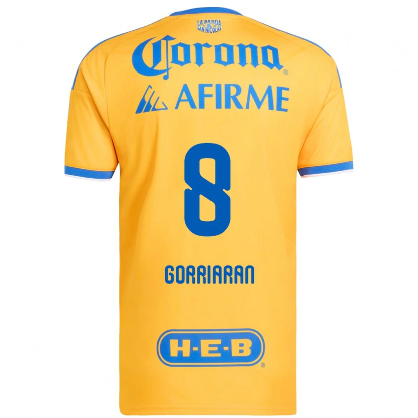 Danxen Dames Fernando Gorriarán #8 Geel Blauw Thuisshirt Thuistenue 2026/27 T-Shirt België
