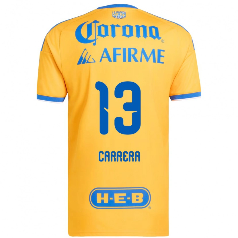 Danxen Dames Antonio Carrera #13 Geel Blauw Thuisshirt Thuistenue 2026/27 T-Shirt België