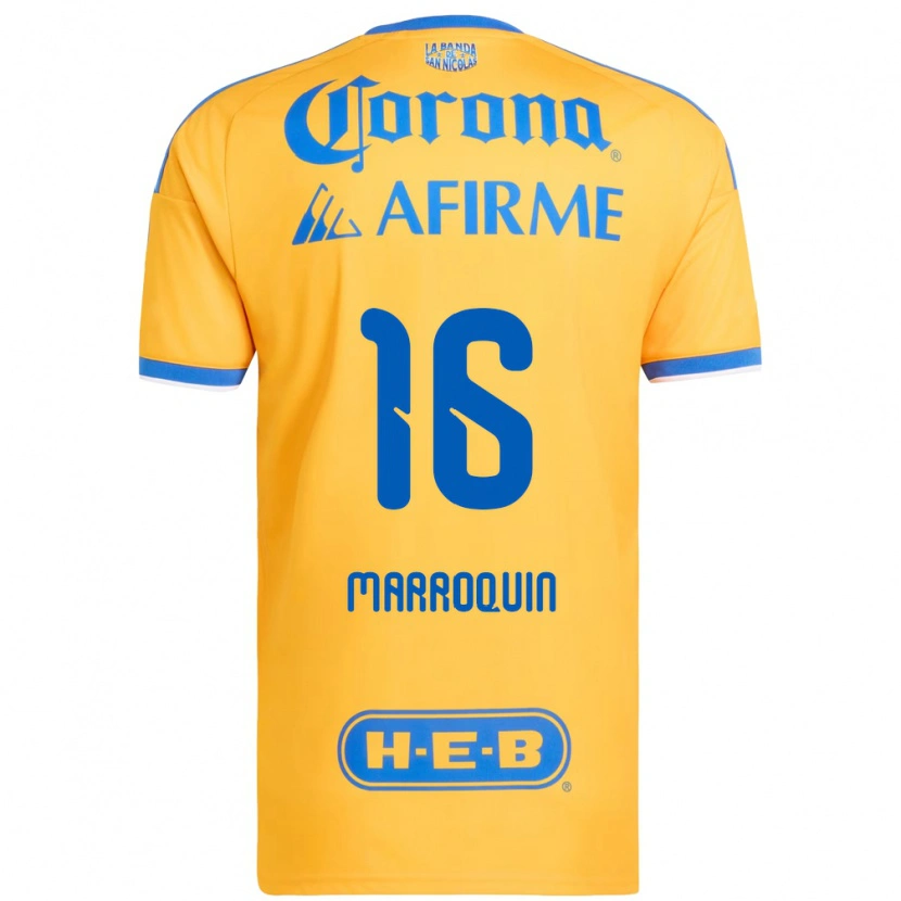 Danxen Dames Ammanda Marroquin #16 Geel Blauw Thuisshirt Thuistenue 2026/27 T-Shirt België