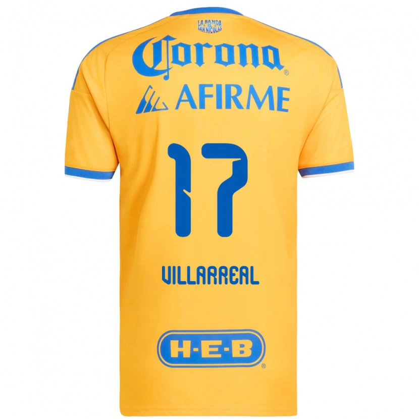 Danxen Dames Natalia Villarreal #17 Geel Blauw Thuisshirt Thuistenue 2026/27 T-Shirt België