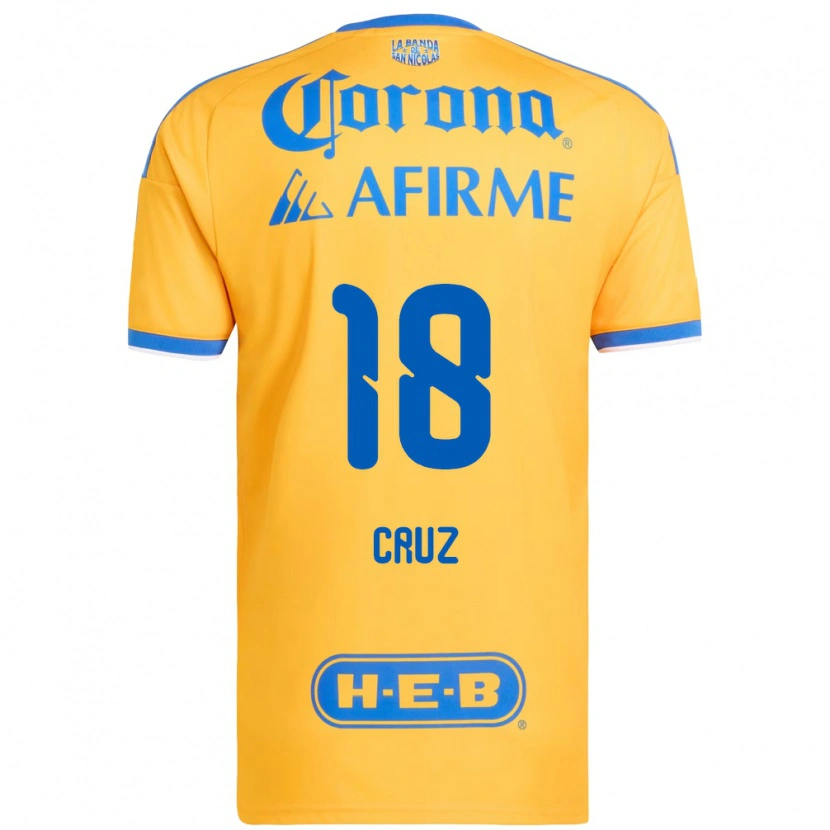 Danxen Dames Belen Cruz #18 Geel Blauw Thuisshirt Thuistenue 2026/27 T-Shirt België