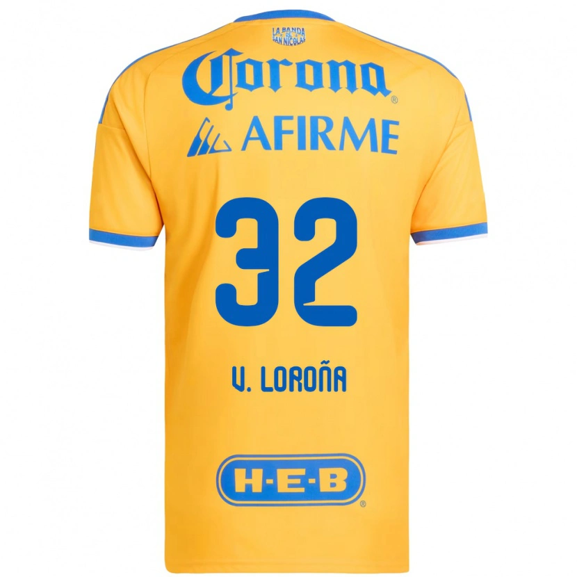 Danxen Dames Vladímir Loroña #32 Geel Blauw Thuisshirt Thuistenue 2026/27 T-Shirt België