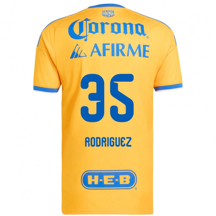 Danxen Dames Osvaldo Rodríguez #35 Geel Blauw Thuisshirt Thuistenue 2026/27 T-Shirt België