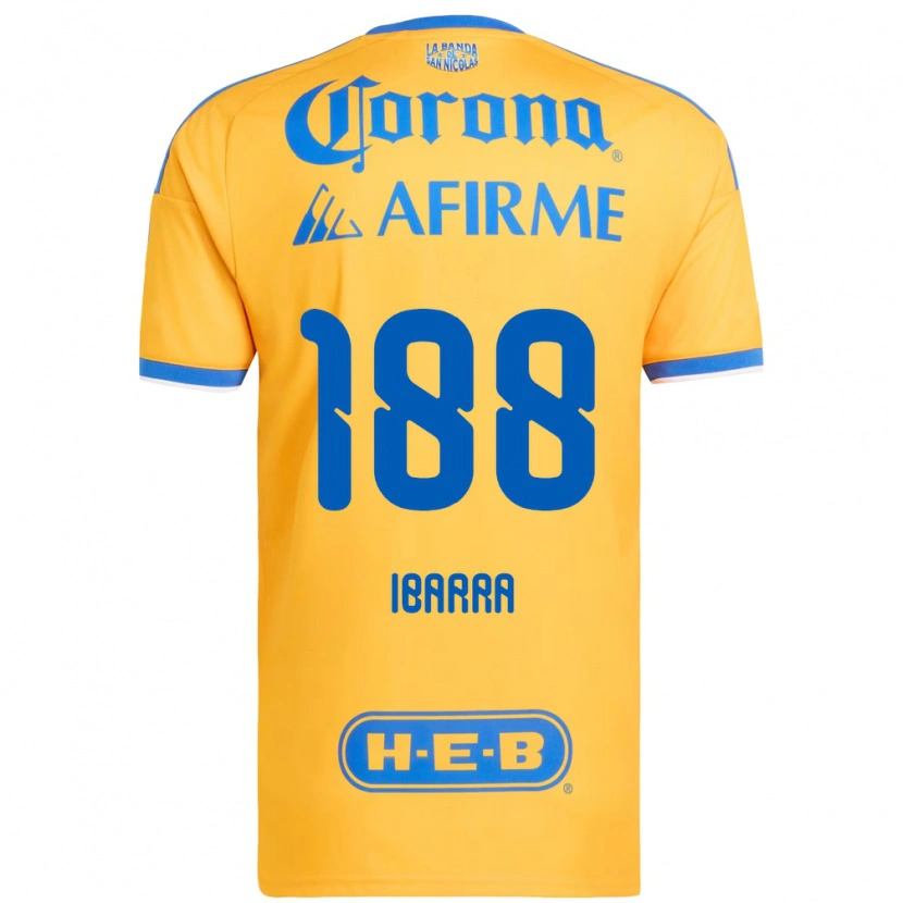 Danxen Dames Juan Ibarra #188 Geel Blauw Thuisshirt Thuistenue 2026/27 T-Shirt België