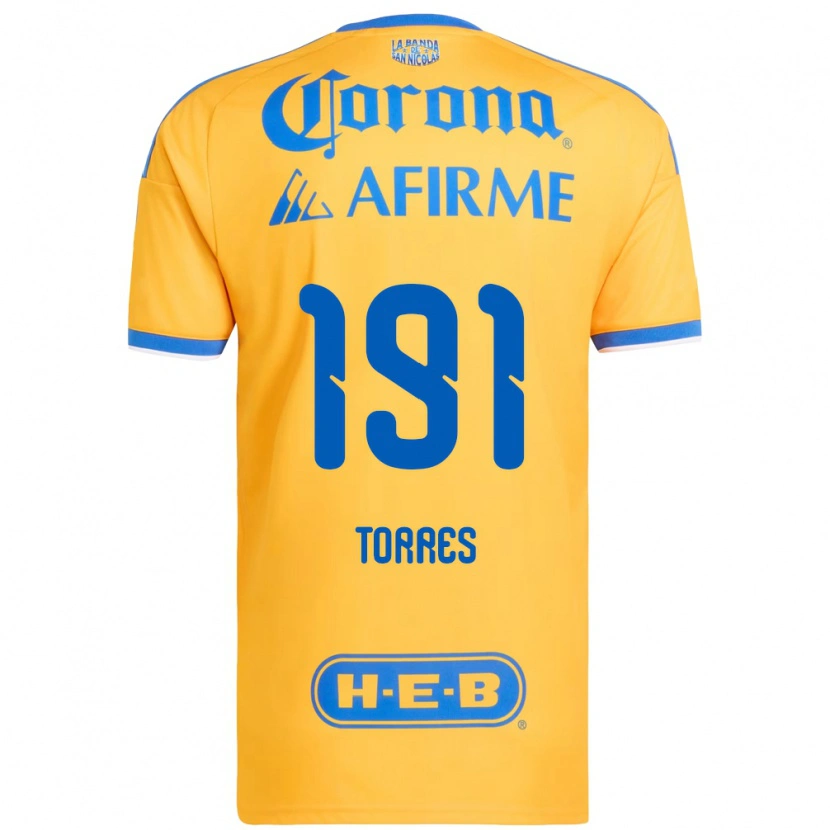 Danxen Dames Aldo Torres #191 Geel Blauw Thuisshirt Thuistenue 2026/27 T-Shirt België