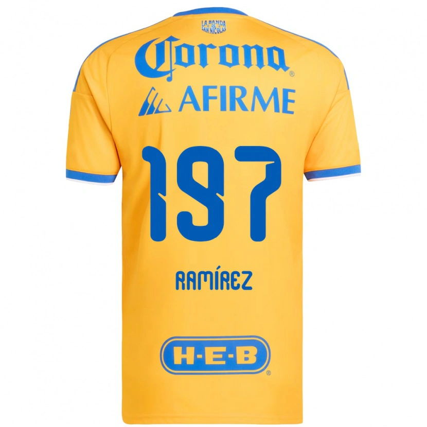 Danxen Dames Ángel Ramírez #197 Geel Blauw Thuisshirt Thuistenue 2026/27 T-Shirt België