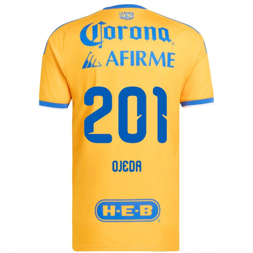 Danxen Dames Diego Ojeda #201 Geel Blauw Thuisshirt Thuistenue 2026/27 T-Shirt België