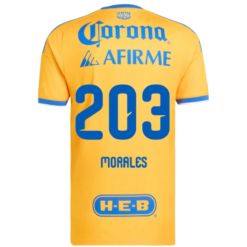 Danxen Dames Carlos Morales #203 Geel Blauw Thuisshirt Thuistenue 2026/27 T-Shirt België