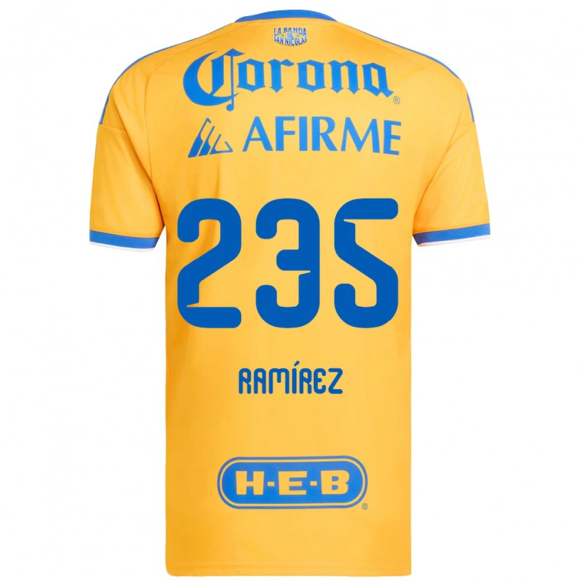 Danxen Dames Gabriel Ramírez #235 Geel Blauw Thuisshirt Thuistenue 2026/27 T-Shirt België
