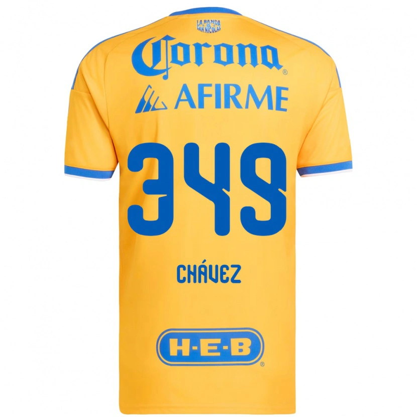 Danxen Dames Jorge Chávez #349 Geel Blauw Thuisshirt Thuistenue 2026/27 T-Shirt België