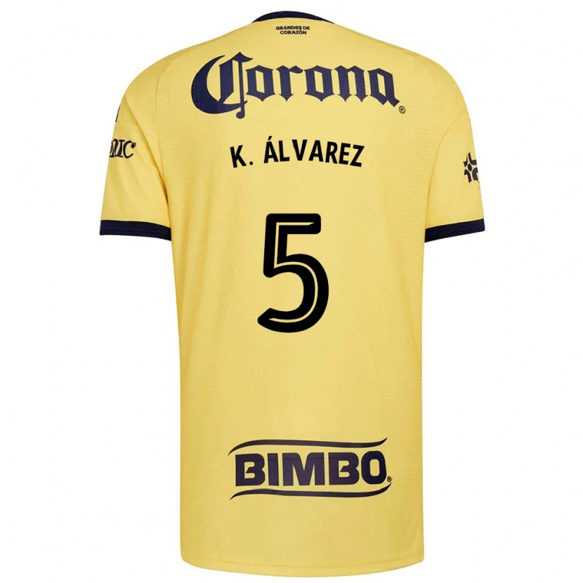 Danxen Dames Kevin Álvarez #5 Geel Rood Zwart Thuisshirt Thuistenue 2026/27 T-Shirt België