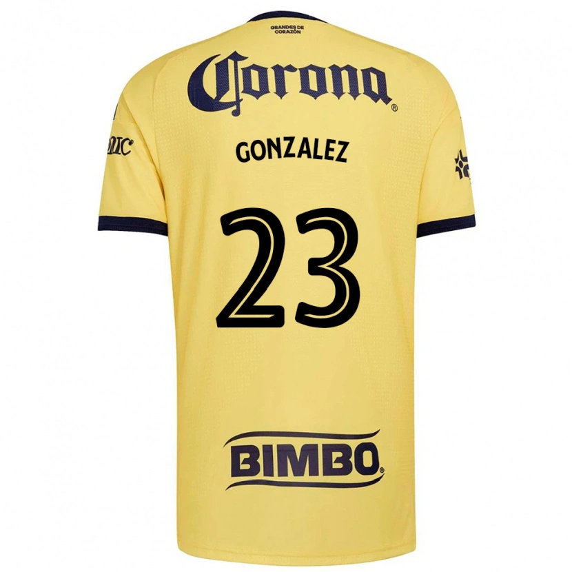 Danxen Dames Itzel Gonzalez #23 Geel Rood Zwart Thuisshirt Thuistenue 2026/27 T-Shirt België