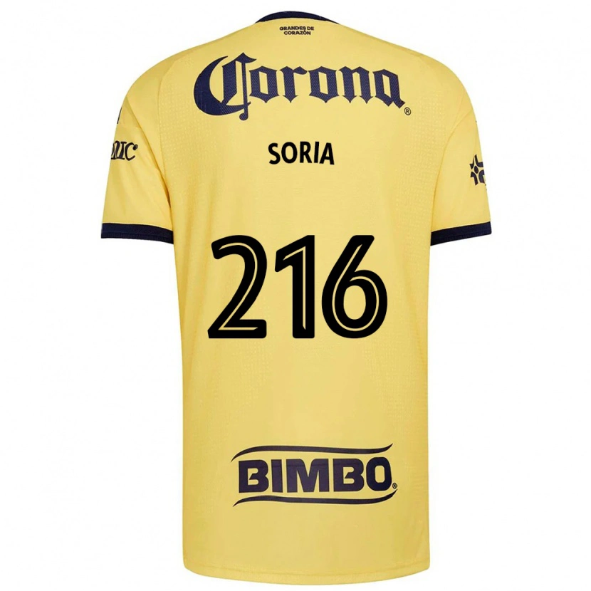 Danxen Dames Emiliano Soria #216 Geel Rood Zwart Thuisshirt Thuistenue 2026/27 T-Shirt België