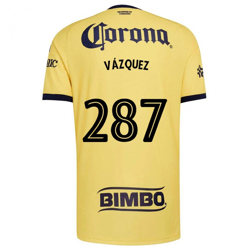 Danxen Dames Omar Vázquez #287 Geel Rood Zwart Thuisshirt Thuistenue 2026/27 T-Shirt België