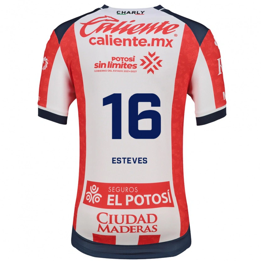 Danxen Dames Lucas Esteves #16 Rood Wit Zwart Thuisshirt Thuistenue 2026/27 T-Shirt België