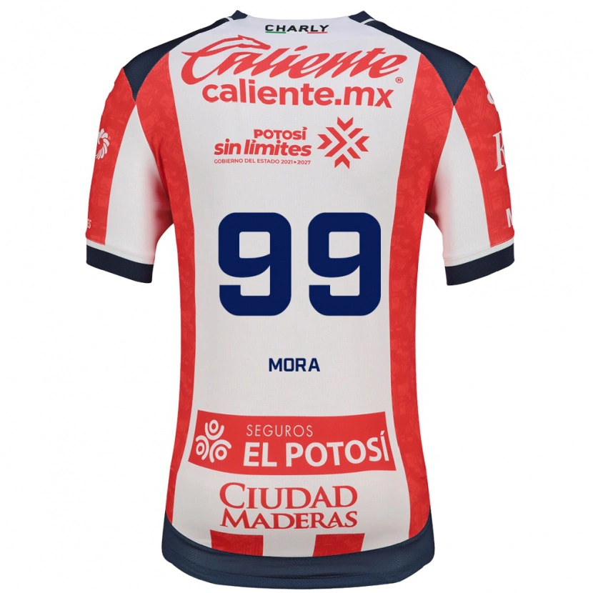 Danxen Dames Felipe Mora #99 Rood Wit Zwart Thuisshirt Thuistenue 2026/27 T-Shirt België