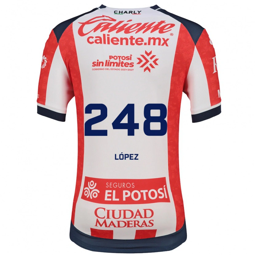 Danxen Dames Guillermo López #248 Rood Wit Zwart Thuisshirt Thuistenue 2026/27 T-Shirt België