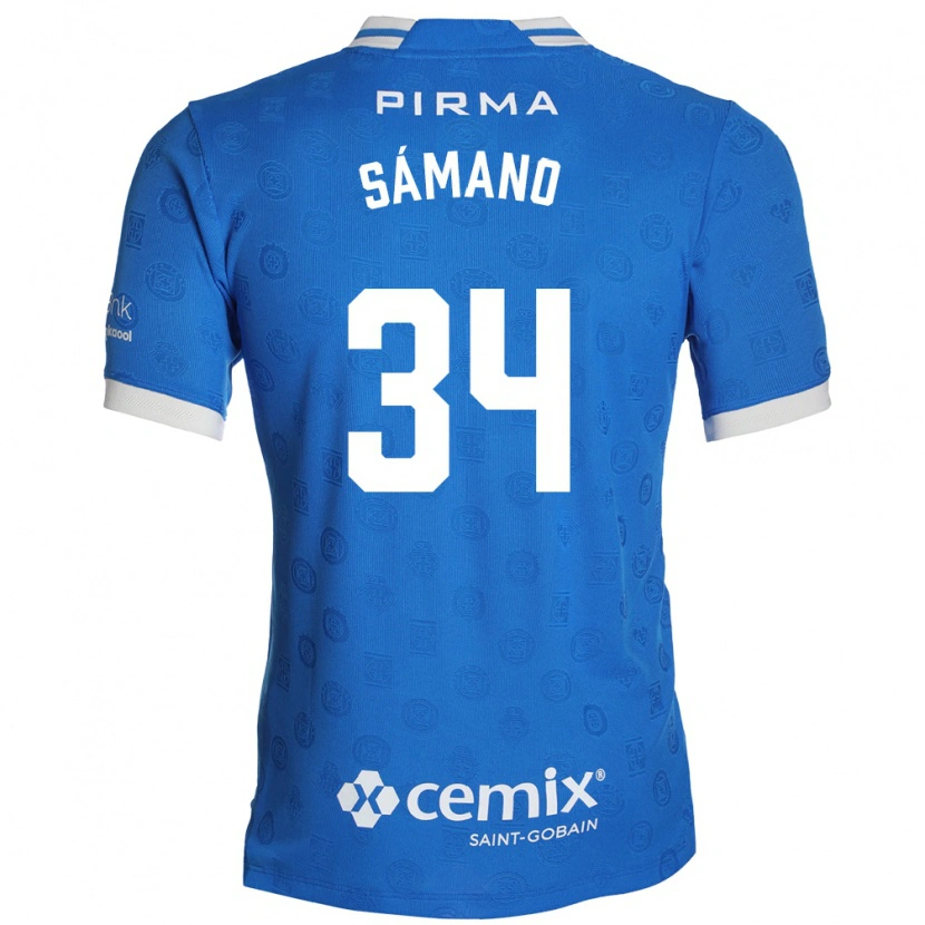 Danxen Dames Leonardo Sámano #34 Blauw Wit Rood Thuisshirt Thuistenue 2026/27 T-Shirt België