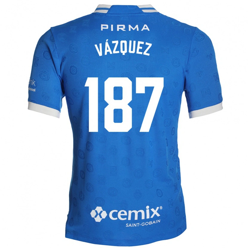 Danxen Dames Cristian Vázquez #187 Blauw Wit Rood Thuisshirt Thuistenue 2026/27 T-Shirt België