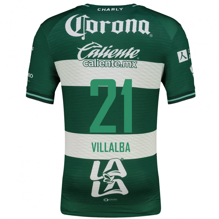 Danxen Dames Fran Villalba #21 Groen Wit Thuisshirt Thuistenue 2026/27 T-Shirt België
