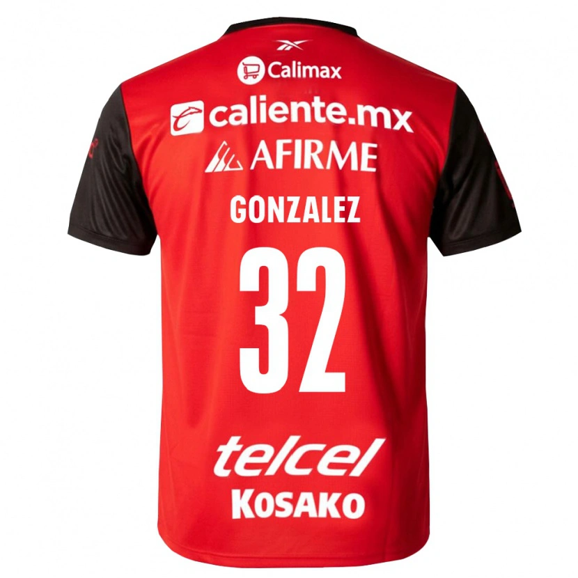 Danxen Dames Carlos Gonzalez #32 Zwart Rood Thuisshirt Thuistenue 2026/27 T-Shirt België