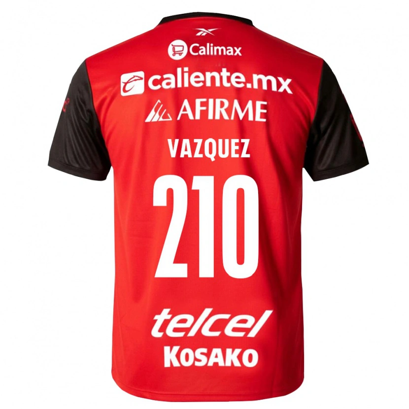 Danxen Dames Daniel Vázquez #210 Zwart Rood Thuisshirt Thuistenue 2026/27 T-Shirt België