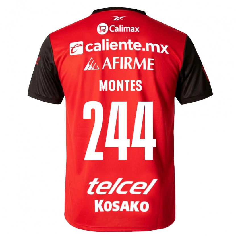 Danxen Dames Raúl Montes #244 Zwart Rood Thuisshirt Thuistenue 2026/27 T-Shirt België