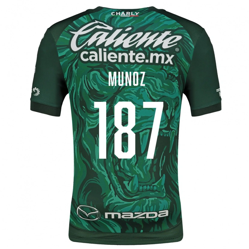 Danxen Dames Diego Muñoz #187 Groen Zwart Thuisshirt Thuistenue 2026/27 T-Shirt België