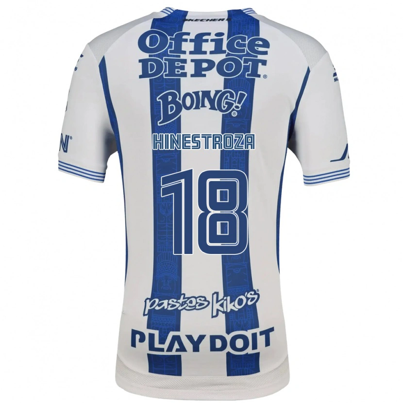 Danxen Dames Marino Hinestroza #18 Wit Marineblauw Thuisshirt Thuistenue 2026/27 T-Shirt België
