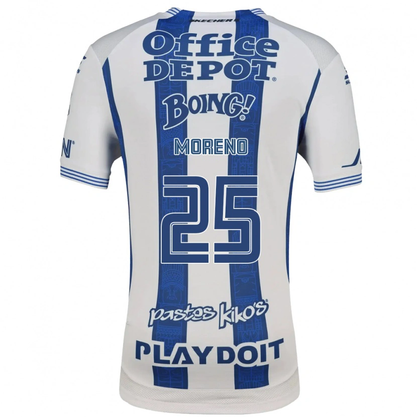 Danxen Dames Carlos Moreno #25 Wit Marineblauw Thuisshirt Thuistenue 2026/27 T-Shirt België