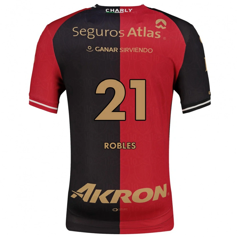 Danxen Dames Carlos Robles #21 Rood Zwart Bruin Thuisshirt Thuistenue 2026/27 T-Shirt België