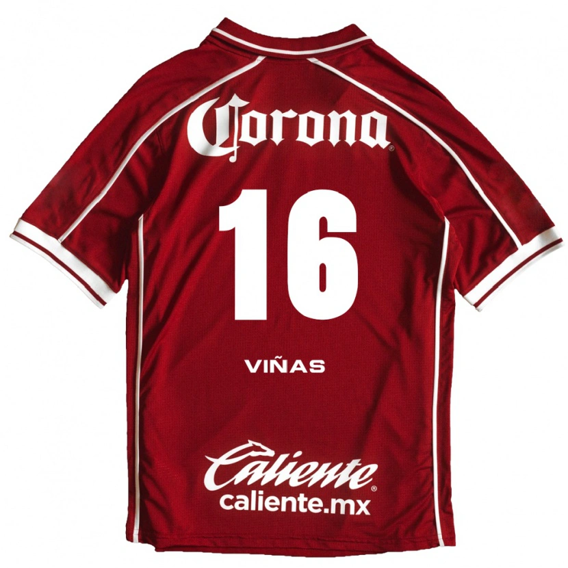 Danxen Dames Federico Viñas #16 Wit Rood Thuisshirt Thuistenue 2026/27 T-Shirt België