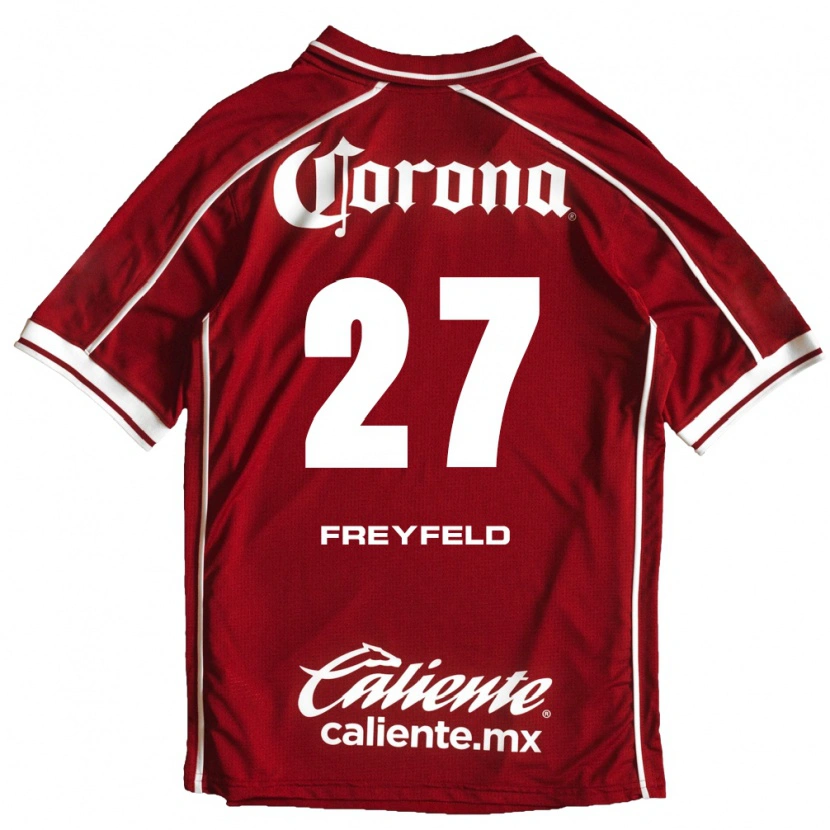 Danxen Dames Emiliano Freyfeld #27 Wit Rood Thuisshirt Thuistenue 2026/27 T-Shirt België