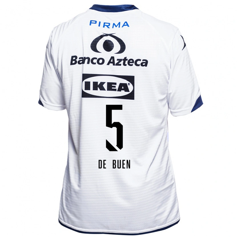 Danxen Dames Diego De Buen #5 Wit Zwart Blauw Thuisshirt Thuistenue 2026/27 T-Shirt België