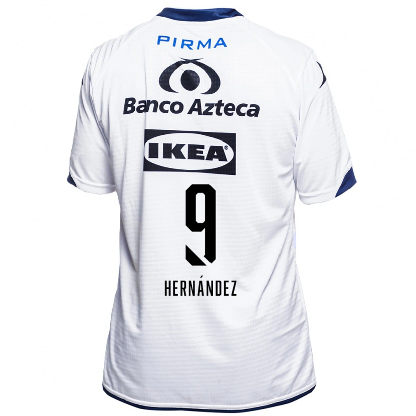 Danxen Dames Luifer Hernández #9 Wit Zwart Blauw Thuisshirt Thuistenue 2026/27 T-Shirt België