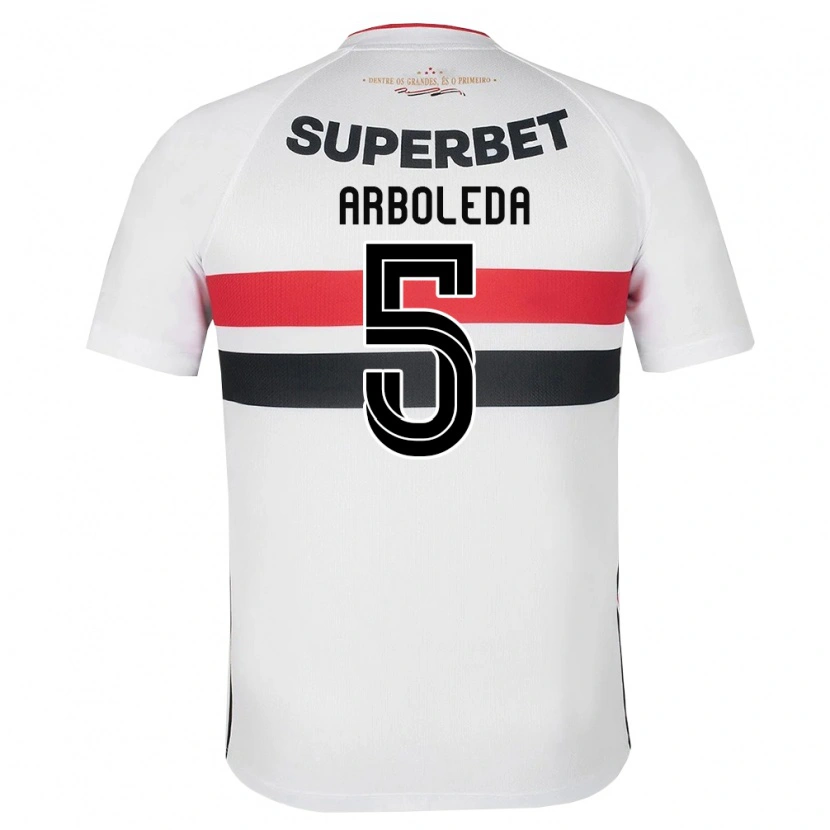 Danxen Dames Robert Arboleda #5 Wit Rood Zwart Thuisshirt Thuistenue 2026/27 T-Shirt België