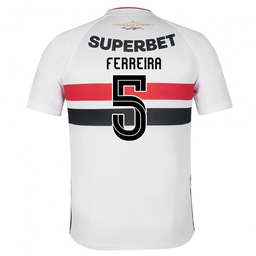 Danxen Dames Matheus Ferreira #5 Wit Rood Zwart Thuisshirt Thuistenue 2026/27 T-Shirt België